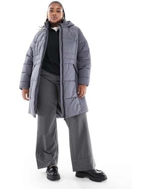 Yours Padded Jacket With Seam Detail - Blue
