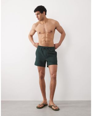 Only & Sons – badeshorts aus seersucker - Natur