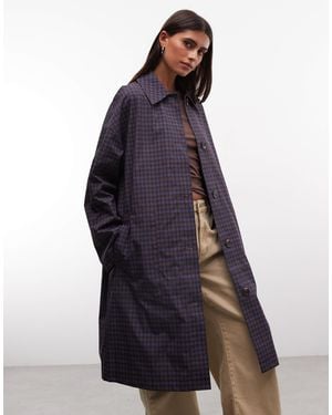 Collusion Longline Trench Coat - Blue