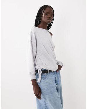 ASOS Dropped Shoulder Sweatshirt - White