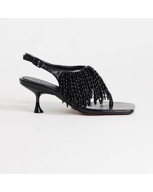 TOPSHOP – night – zehensteg-sandaletten - Schwarz
