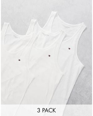Tommy Hilfiger Signature Essential 3 Pack Tank Top - White