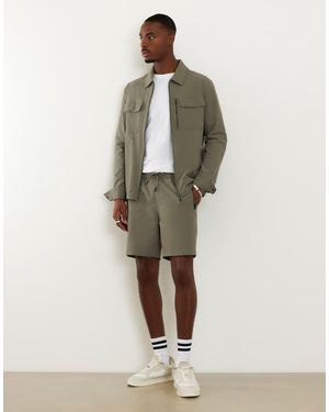 River Island Skinny Fit Stretch Shorts - Natural