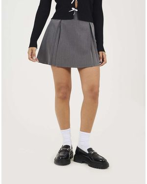 Brave Soul Pleated Mini Skirt - Black