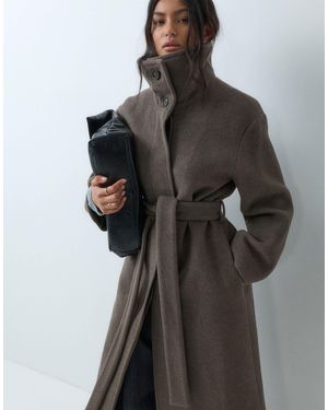 ARKET Mantel aus wolle mit stehkragen - Schwarz