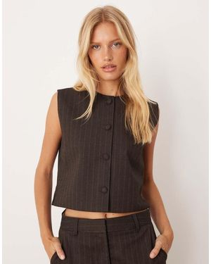 JJXX Pinstripe Co Ord Waistcoat - Black