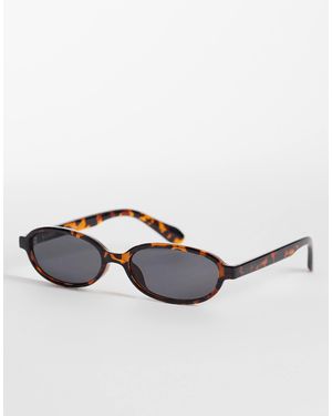 Weekday – ovale sonnenbrille - Braun