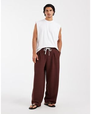 ASOS Oversized Textured Balloon Joggers - White