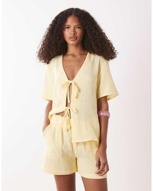 Jdy Cheesecloth Shorts - Natural