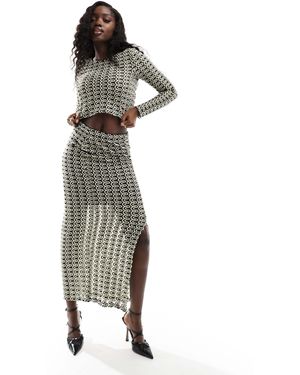 Y.A.S Y.a.s Slit Front Maxi Skirt Co-ord - White
