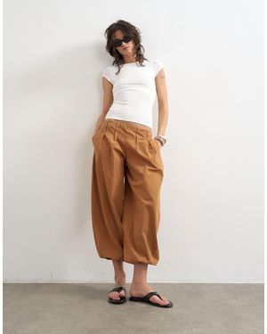 TOPSHOP Poplin Balloon Trouser - White