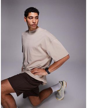 4505 Icon Heavyweight Cotton Oversized T-shirt With Quick Dry Finish - Grey