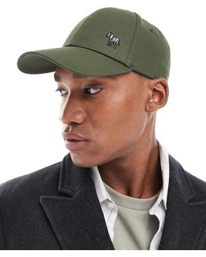 Paul Smith Cappellino Kaki Con Zebra - Verde