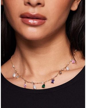 ALDO Flissia Multi Charm Necklace - Black