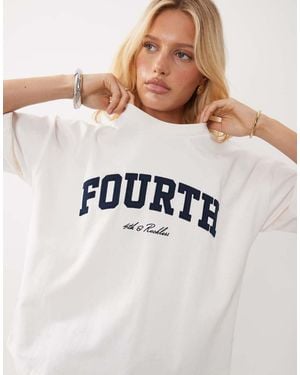 4th & Reckless T-Shirt Oversize - Neutro