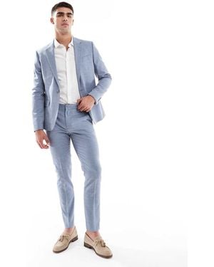 River Island Skinny Suit Trousers - Blue