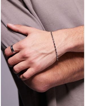ASOS – farbenes armband aus wasserfestem edelstahl mit ovalen, kugelförmigen gliedern - Pink
