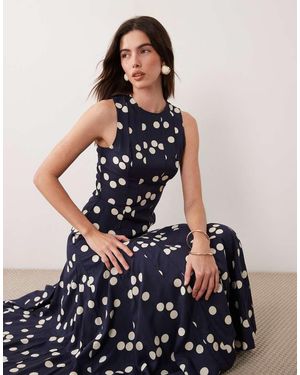 ASOS Racer Maxi Dress With Godets - Blue