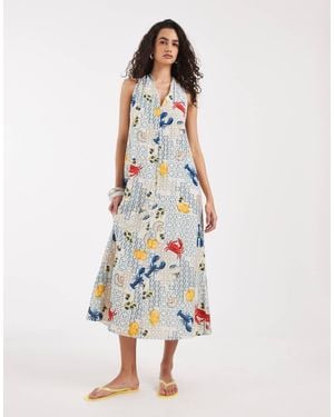 Vero Moda Sleevless Tie Back Detail Maxi Dress - White