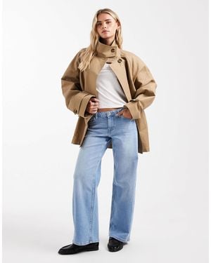 Only Petite Judy Low Rise Wide Leg Jeans - Blue