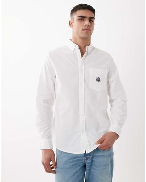 ASOS Regular-Fit Oxford Overhemd Met Borduursel Op De Borst - Wit