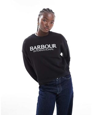 Barbour Sudadera Negra Con Logo Franchesca De - Azul