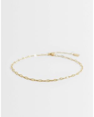 ASOS Asos design curve – farbenes fußkettchen aus wasserfestem edelstahl mit girlanden-design - Weiß
