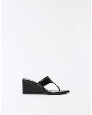 Bershka Wedge Heel Sandals - White