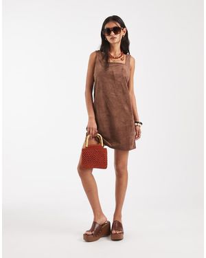 Vero Moda Mini Jurk Met Vierkante Hals - Wit