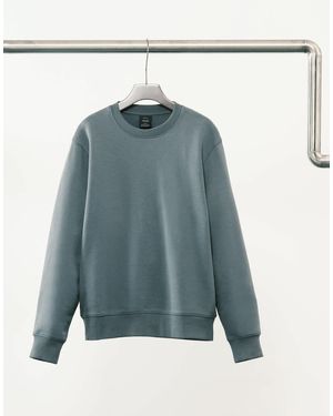 Mango – sweatshirt aus baumwollmix - Blau