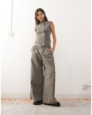 Weekday Co-Ord Super Baggy Balloon Fit Pants - Natural