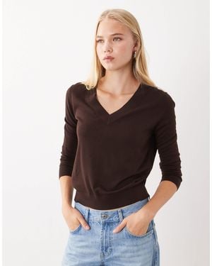 Mango Pullover mit v-ausschnitt - Schwarz