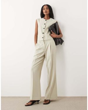 Aware Elegante Bootcut Broek Met Halfhoge Taille - Naturel