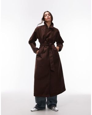 TOPSHOP Trench Oversize - Marrone