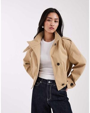 JJXX Giacca Corta Stile Trench Con Colletto Rialzato - Neutro