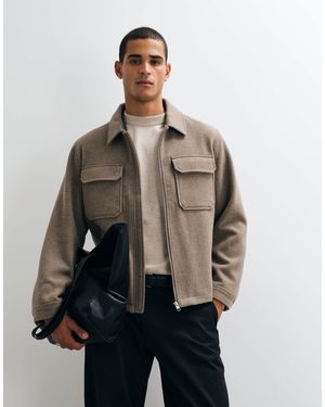 Jack & Jones Wool Blend Jacket - Natural