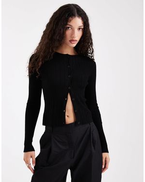 Collusion – strickjacke aus feinstrick - Schwarz
