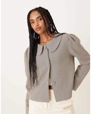 Glamorous Aangerimpelde Cropped Jas - Grijs