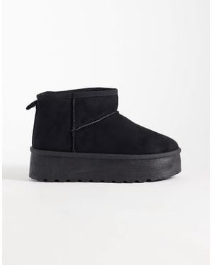 SEQWL Mini Flatform Boots - Black