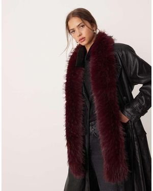 ASOS Sjaal Van Imitatiebont - Rood