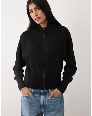 Cotton On Lotus Cinched Zip Knit - Black