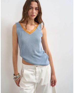 TOPSHOP Knitted Vest - Grey