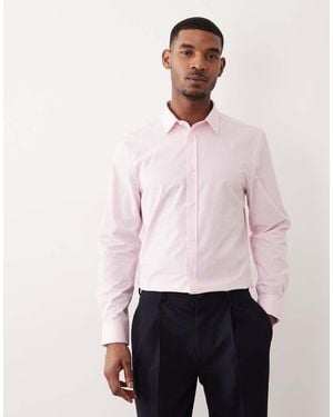 ASOS Regular Fit Smart Poplin Shirt - Pink