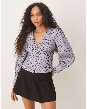 Glamorous Long Sleeve Blouse - Purple
