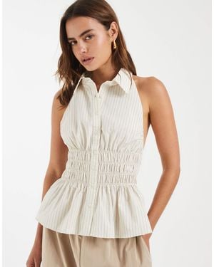 BRONZE SNAKE Kristal Top - White