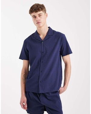 Aray Camicia Da Spiaggia A Maniche Corte - Blu
