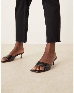 ASOS Hyped Kitten Heeled Mules - Black
