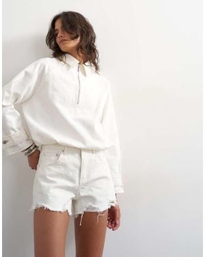 TOPSHOP Pantaloncini Svasati - Bianco