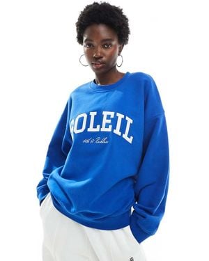 4th & Reckless Sudadera Azul Con Logo Bordado Soleil De