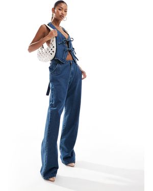 Aria Cove Denim Wide Leg Jeans Co-ord - Blue